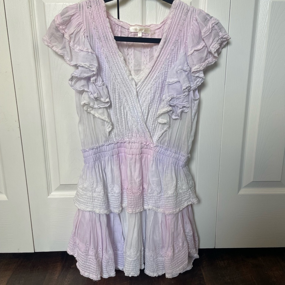 LoveShackFancy Delicate Pink Lace Dress